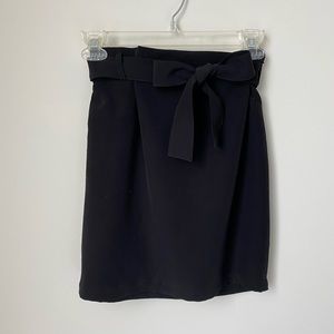 black skirt with tie